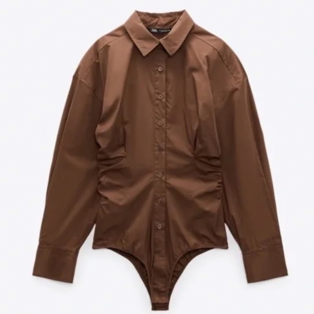 Zara NWT poplin body shirt